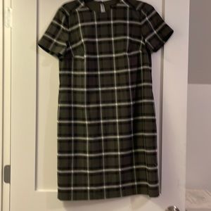 Plaid wool mini dress